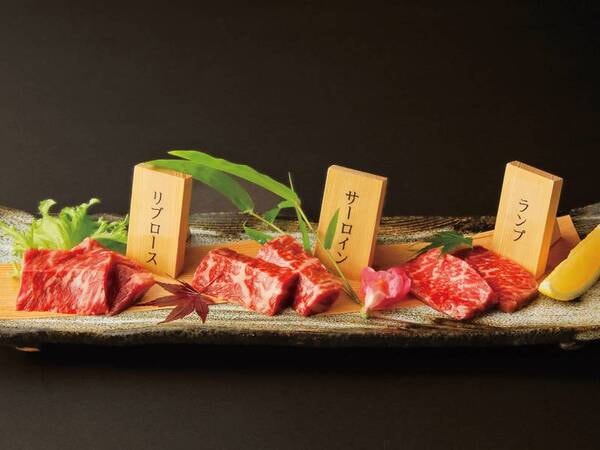 肉尽くし会席／静岡産牛鉄板焼き食べ比べ（写真は一例）