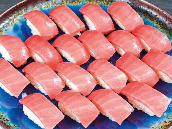 3/18からは握りずし&ずわいがにフェア開催中♪(写真は中トロ握り一例)