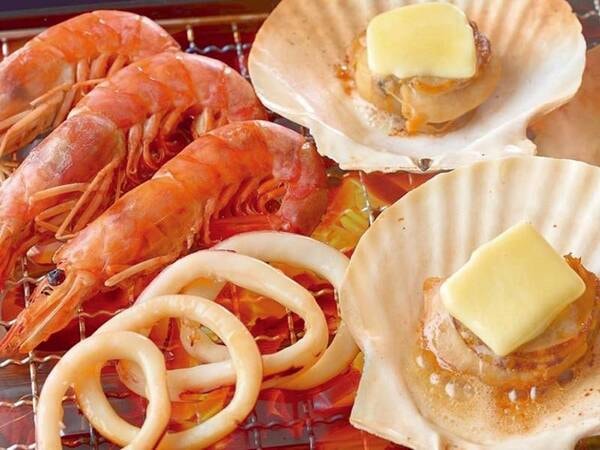 えび・ほたて・いかの海鮮浜焼き