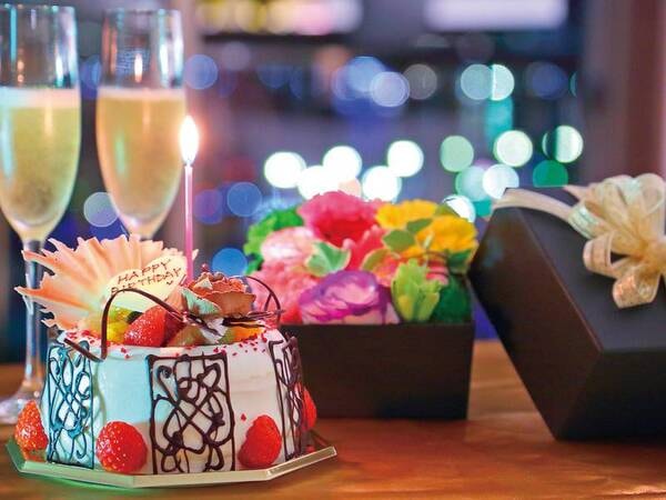 【アニバーサリープラン/例】熱海の人気洋菓子店のケーキも！