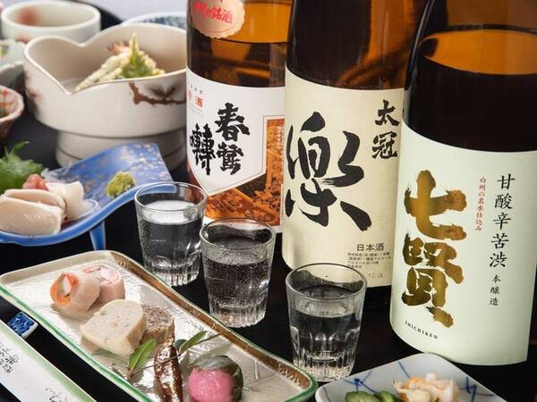 *［夕食／利き酒プラン一例］日本酒に合うお料理と共に人気の地酒3種をご堪能下さい