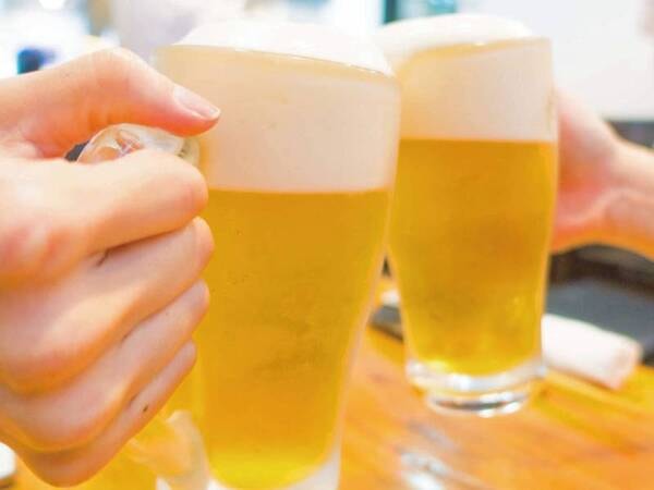 【夕食バイキング/例】「アルコール飲み放題」は毎日開催中。生ビールも飲み放題です。