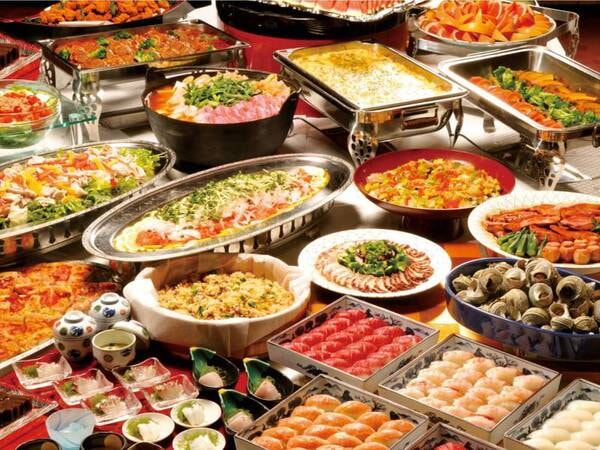 【バイキング&飲み放題/例】夕食はバイキング&生ビール・ハイボール・ワイン・日本酒・サワー等が飲み放題!