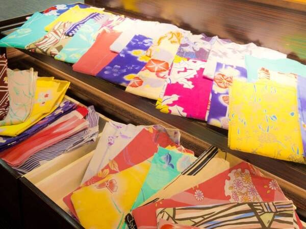 【約100種類の色浴衣/例】女性限定貸出※有料一着1,000円(税込)