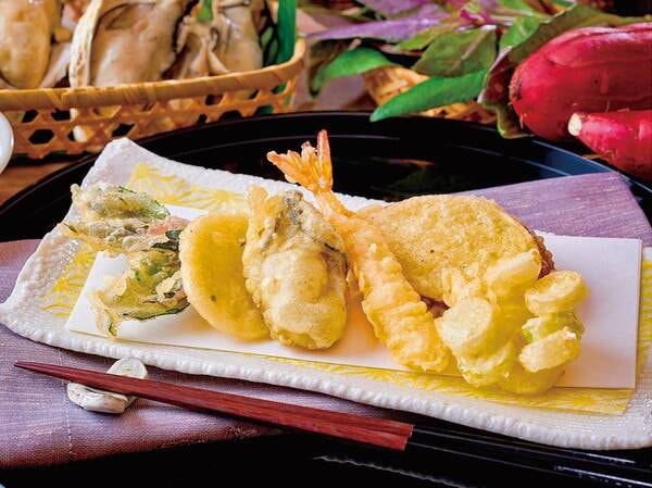 【★2021冬の料理フェア★】天ぷら（牡蠣、海老、加賀野菜）※イメージ