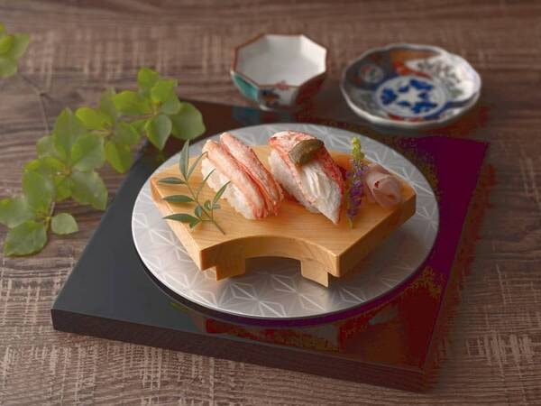 カニづくしバイキング_紅ズワイとカニかま寿司の食べ比べ/例
