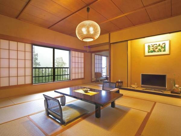 【客室/例】15畳の和室に4畳の次の間が付いたゆったり和室