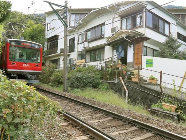 【外観】トコトコ登る箱根登山鉄道を楽しむ絶好のスポット
