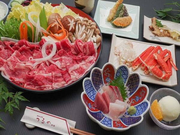 但馬牛すき焼き＆かに陶板焼き/例