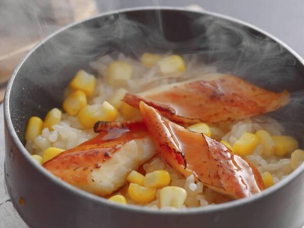 【特別会席/6~8月一例】焼き穴子ととうもろこしの釜飯(福井県産コシヒカリ)