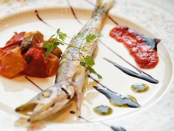 【洋食フルコース/一例】富戸港で水揚げされた新鮮なお魚