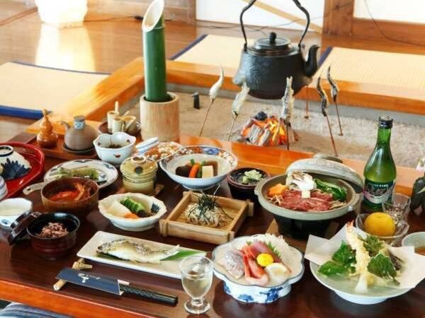 【夕食】三吉料理(春)/一例※写真はイメージで時季・仕入れによりメニューは異なります