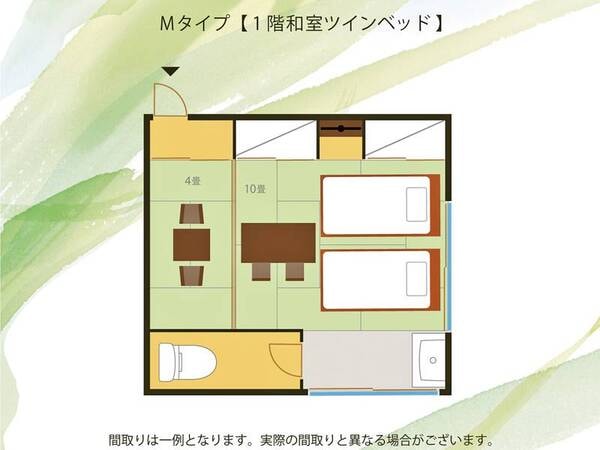【客室/例】本館 M【1階和室】2名ツインベッド