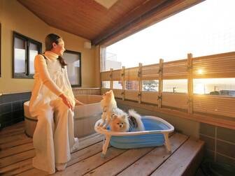 愛犬と泊まれる温泉宿　ゆるり西伊豆／【露天風呂付和室】駿河湾に沈む夕陽を眺めながら