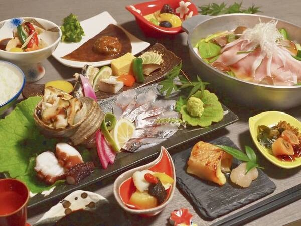 本日の地魚刺盛＆奥豊後豚の木蓮鍋を味わうプラン/一例