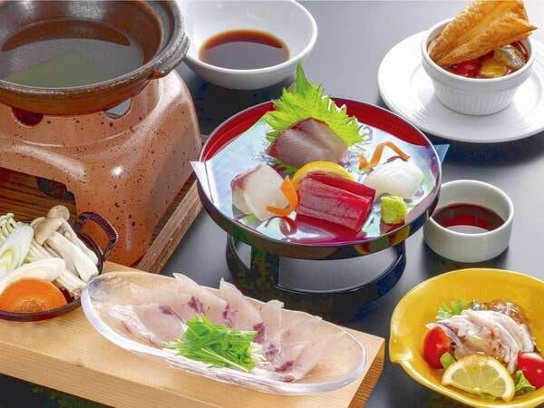 【華コース(25年7～9月)/例】【グルメ企画】カンパチのしゃぶしゃぶコース＋和洋中ビュッフェの1泊2食プラン