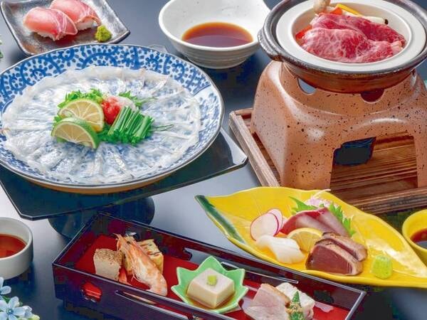 【雅コース(25年4～6月)/例】【グルメコース】大分のブランド魚『かぼすヒラメ』&オーシャンフロントの絶景を堪能！1泊2食プラン