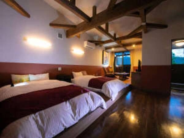 由布院盆地一望の一戸建て離れ　和洋室写真一例