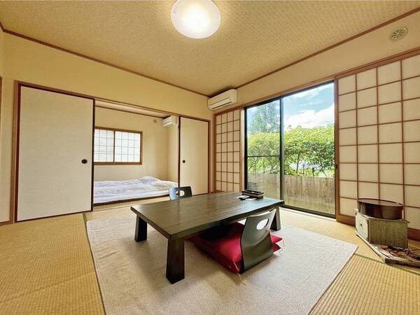 【ゆうぎり客室/例】全室離れで専用半露天風呂付き。清潔件に溢れた広々14畳和室