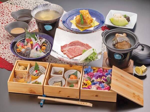 花鳥風月で大人気！基本会席の味はそのままに、量を少なめのプランをご用意。女性のお客様やご年配のお客様からのリクエストにお応えしたプランです（例）