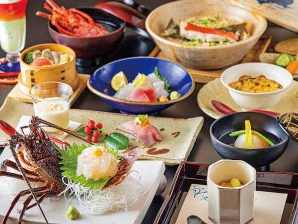 お正月特別料理／「伊勢海老1尾」伊勢海老･伊豆牛･鮑から1つ選択／写真一例