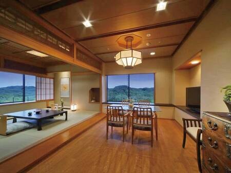 最上階の特別室　花物語『つつ路』　窓からの眺めは秋保の特等席！/一例