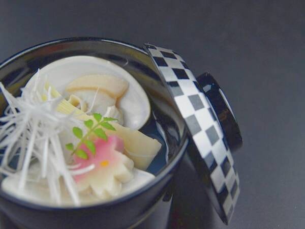 【信州牛、信州みゆきポーク、信州福味鶏】しゃぶしゃぶ食べ比べ会席/蛤潮と鰹出汁のWスープ仕立て(一例)