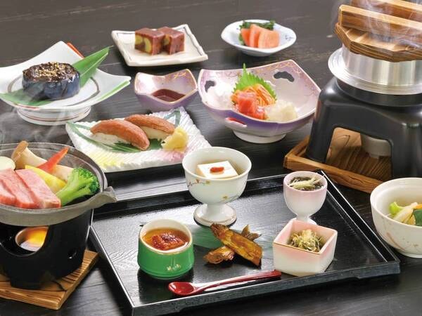 【グレードアップ和会席膳/例】木曽牛の陶板焼きや木曽牛のにぎりなど充実の内容!