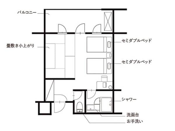 B-TYPE:モダンな和洋室ツイン間取り