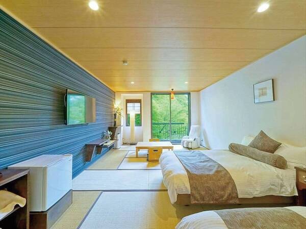 【和モダンツイン】落ち着きある佇まいで、伊豆の自然とともに癒しの空間を演出いたします。/一例