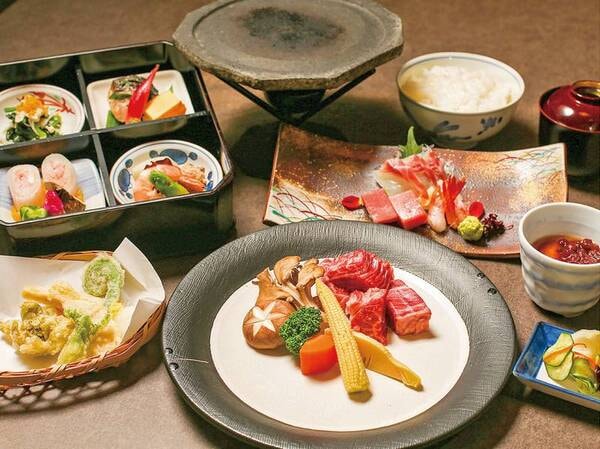 【グレードアップ(石焼厳選和牛御膳)一例】