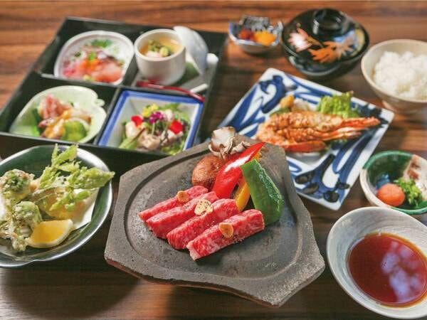 【グレードアップ(石焼厳選和牛御膳)一例】