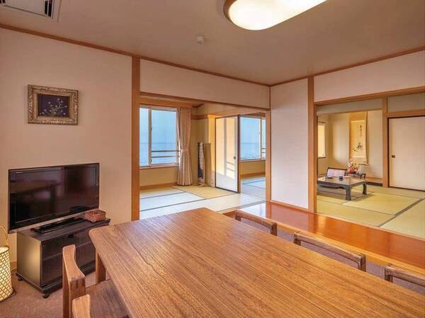 【デラックス和室一例】《最上階》リビング付きですので、椅子が楽な方は是非ご利用下さい