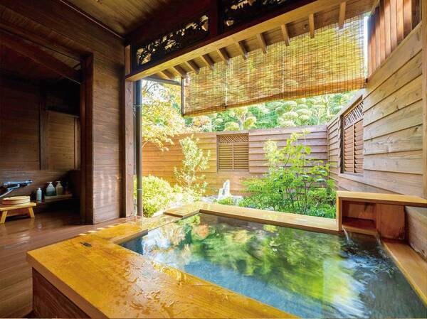 客室のお風呂も温泉が愉しめる/かもめの客室風呂