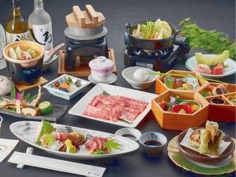 南阿蘇夢しずく温泉 別邸蘇庵/プレミアム黒毛和牛の「和王」のすき焼き/例