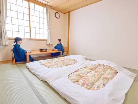 布団をひいてお休みいただきます