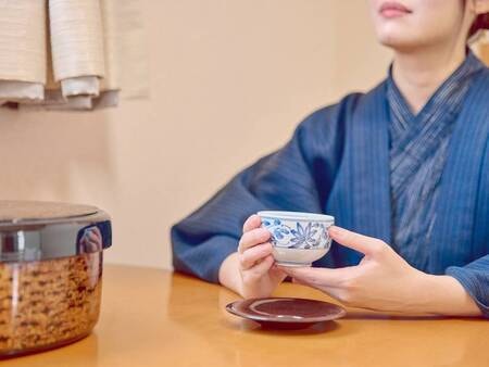 お茶をのみながらホッと一息